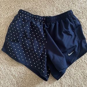 Girls Nike running/soccer shorts. Navy blue. Size medium.